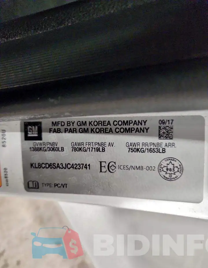 KL8CD6SA3JC423741 Photo# 12