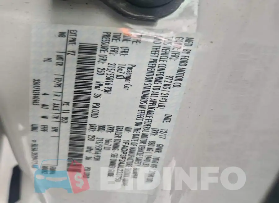 1FADP3F24JL233750 Photo# 13