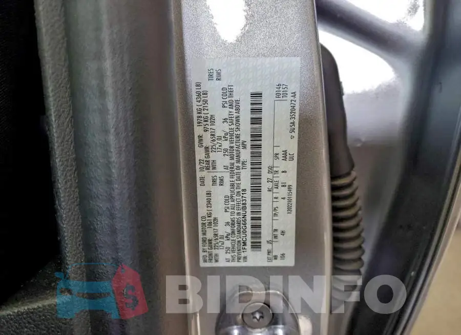 1FMCU0G66NUB83718 Photo# 13