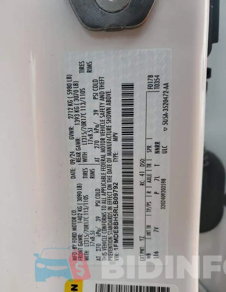 1FMDE8BH5RLB09792 Photo# 13