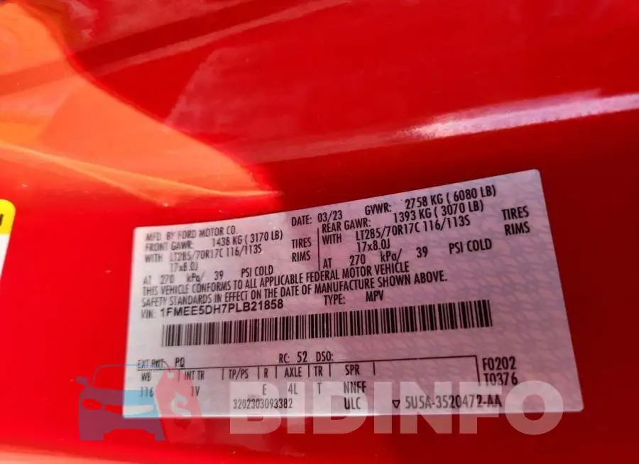 1FMEE5DH7PLB21858 Photo# 13