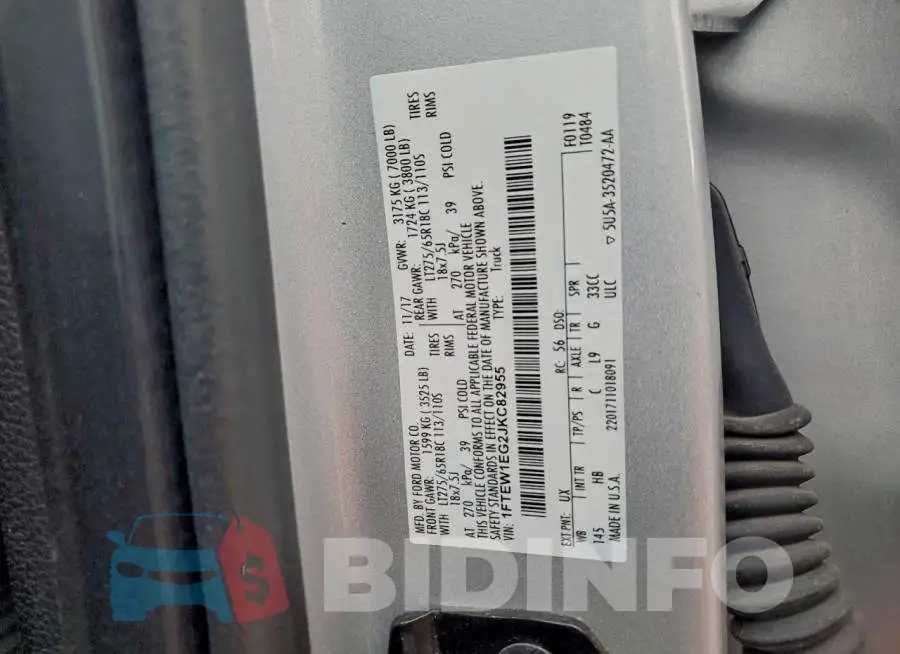 1FTEW1EG2JKC82955 Photo# 13