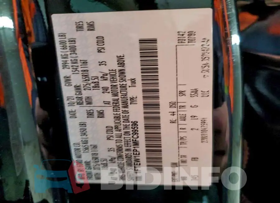 1FTEW1EP1MFC99596 Photo# 12