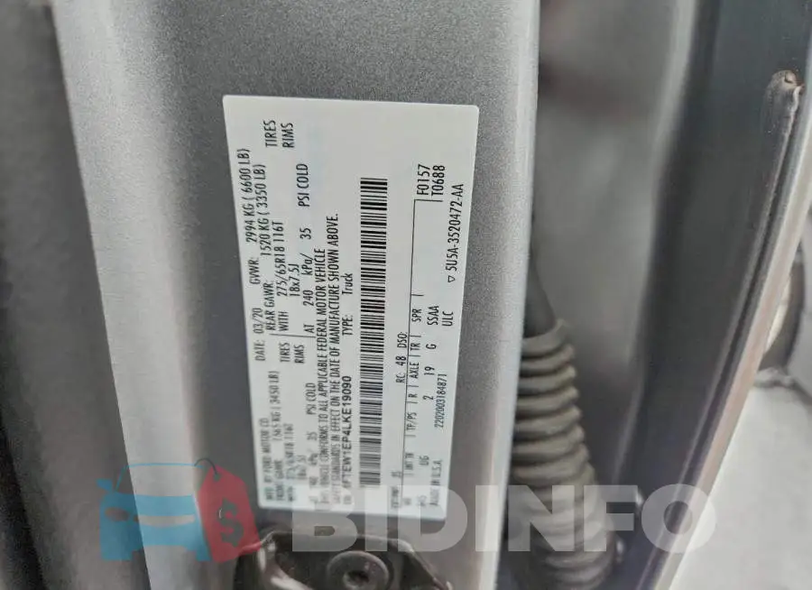 1FTEW1EP4LKE19090 Photo# 12
