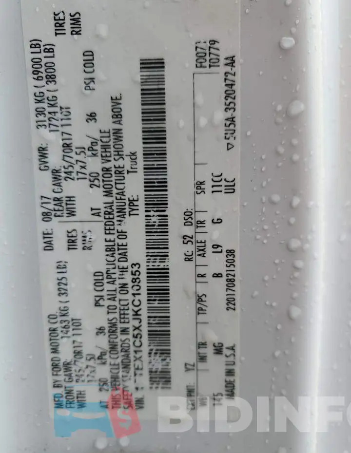 1FTEX1C5XJKC10853 Photo# 12
