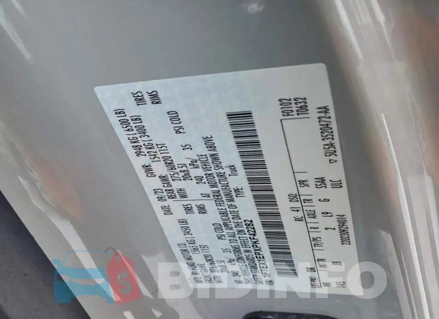 1FTEX1EPXPKF42282 Photo# 12