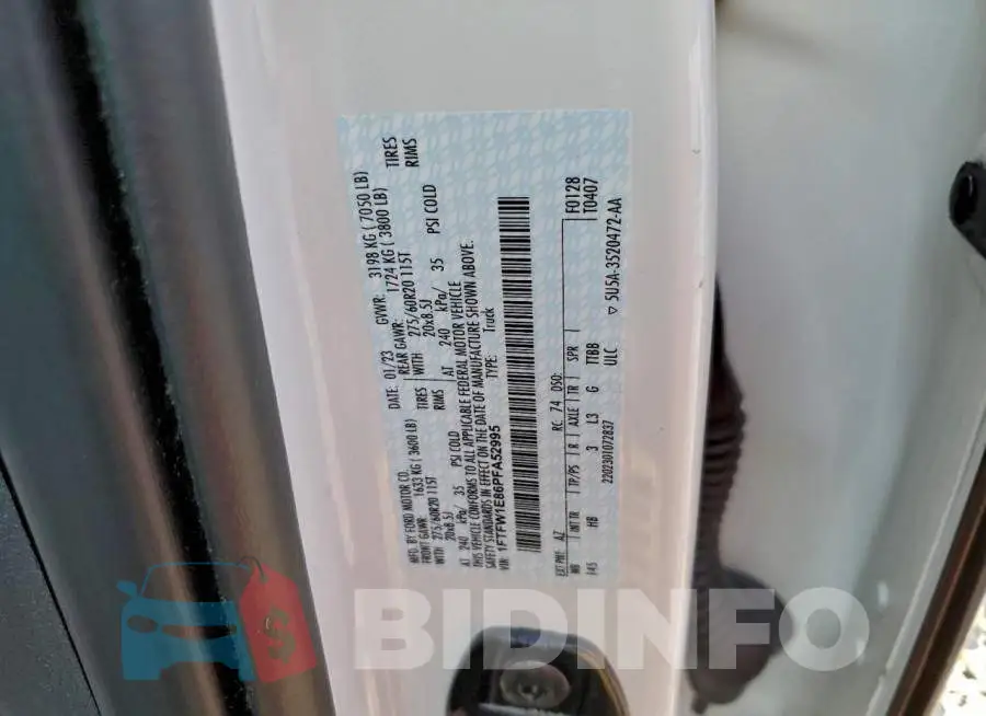 1FTFW1E86PFA52995 Photo# 12