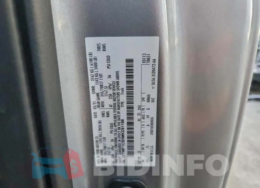 1FTMF1CB5MKD91188 Photo# 12