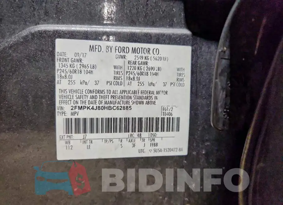 2FMPK4J80HBC62885 Photo# 13