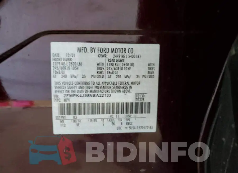 2FMPK4J98NBA22133 Photo# 14