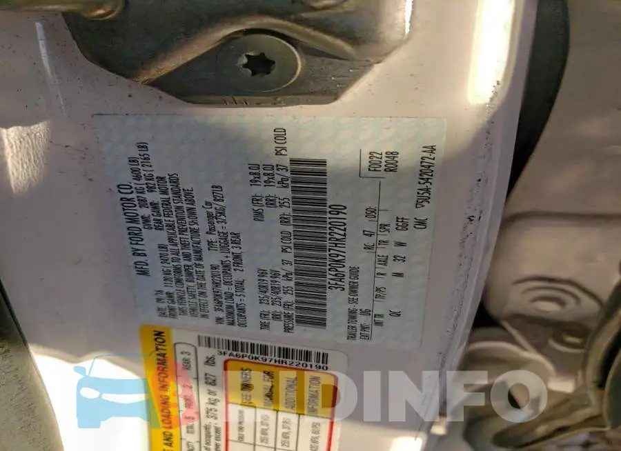 3FA6P0K97HR220190 Photo# 13