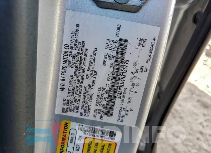 3FA6P0LU4HR325790 Photo# 12