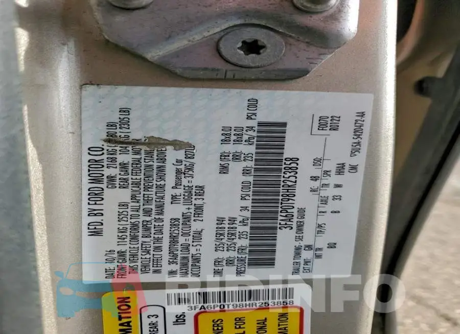 3FA6P0T98HR253858 Photo# 12