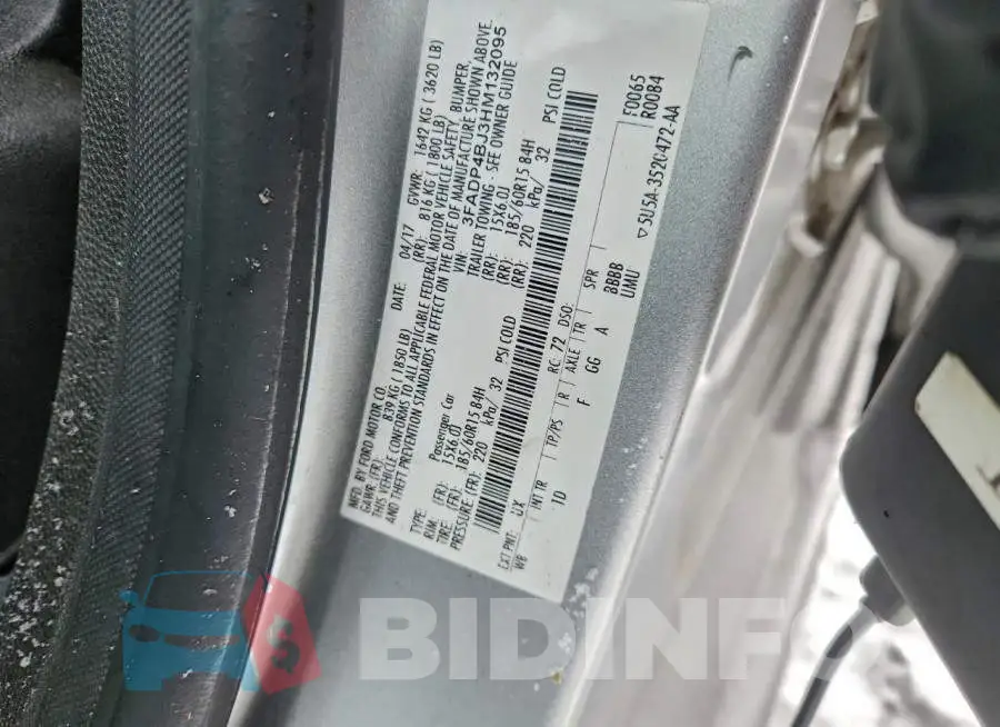 3FADP4BJ3HM132095 Photo# 12