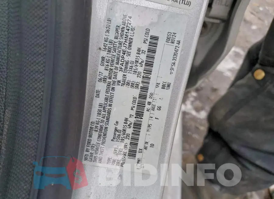 3FADP4EJ7HM147274 Photo# 12