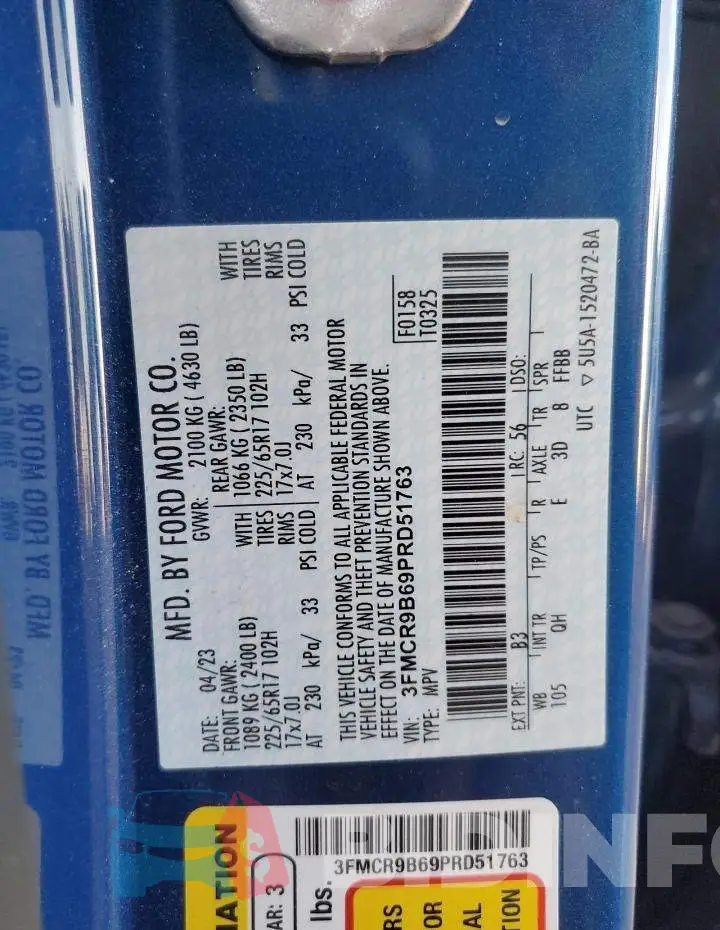 3FMCR9B69PRD51763 Photo# 14