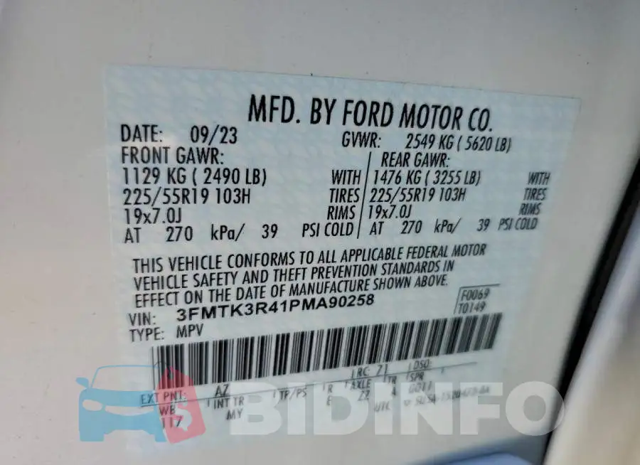 3FMTK3R41PMA90258 Photo# 12