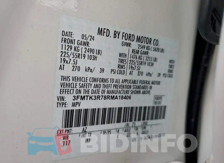 3FMTK3R78RMA18406 Photo# 12