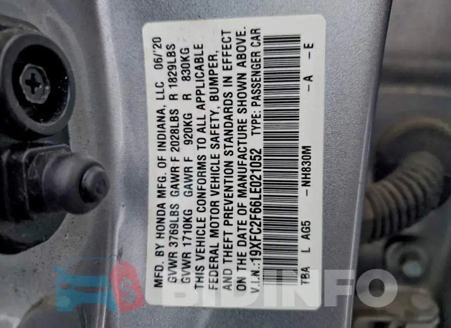19XFC2F66LE021052 Photo# 12