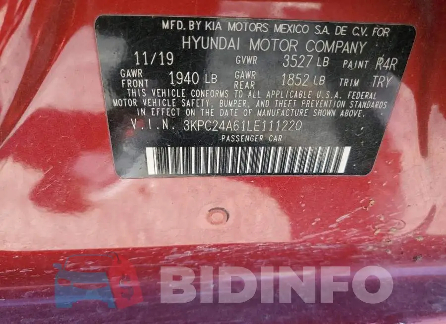 3KPC24A61LE111220 Photo# 12
