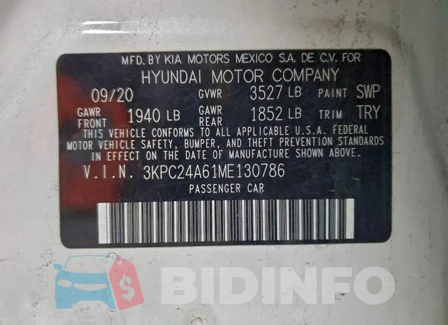 3KPC24A61ME130786 Photo# 12