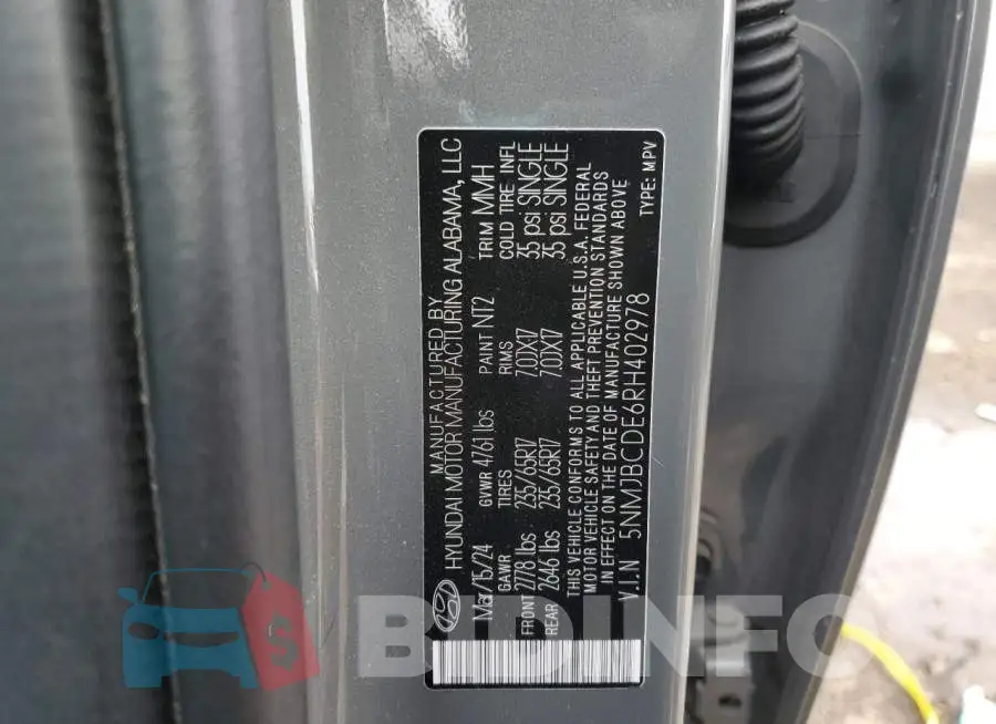 5NMJBCDE6RH402978 Photo# 13