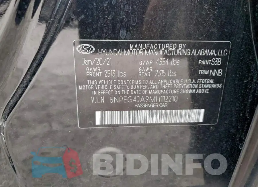 5NPEG4JA9MH112210 Photo# 13