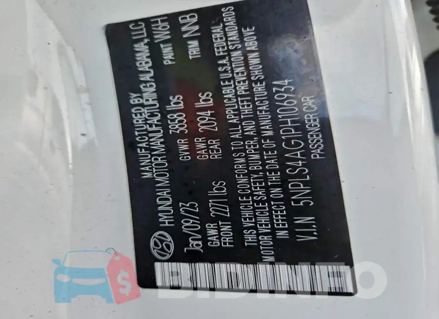 5NPLS4AG1PH106934 Photo# 13
