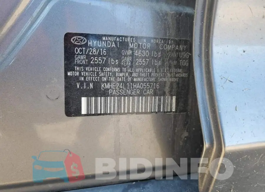 KMHE24L11HA055716 Photo# 12