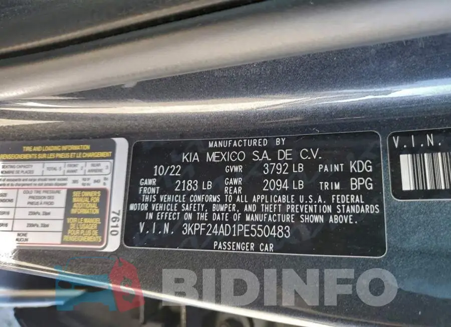 3KPF24AD1PE550483 Photo# 12