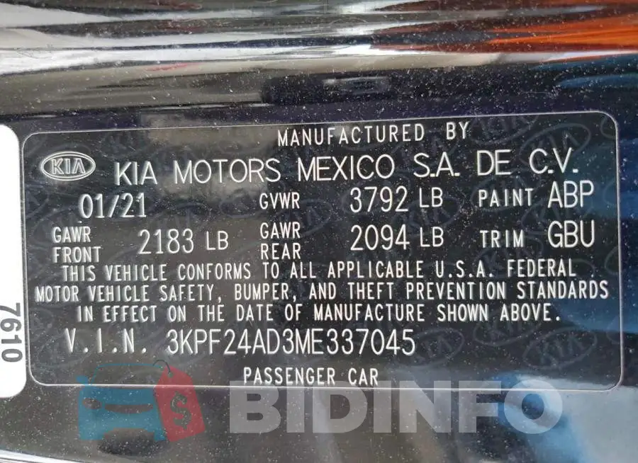 3KPF24AD3ME337045 Photo# 12