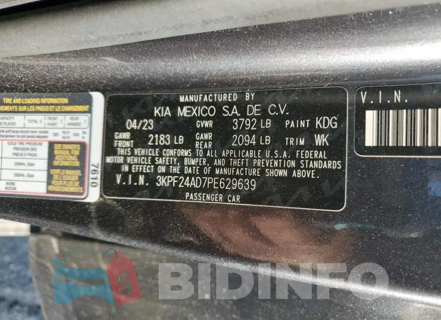 3KPF24AD7PE629639 Photo# 12