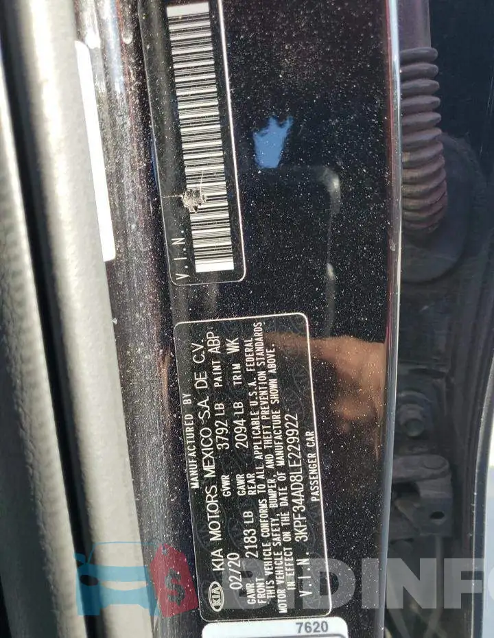 3KPF34AD8LE229922 Photo# 12