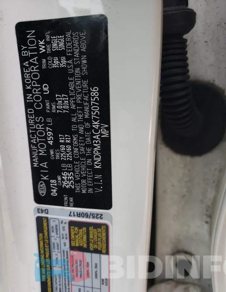 KNDPM3AC4K7507586 Photo# 12