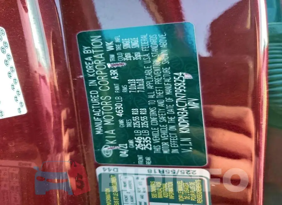 KNDPN3AC7N7958254 Photo# 13
