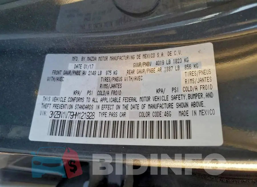 3MZBN1V79HM121928 Photo# 12