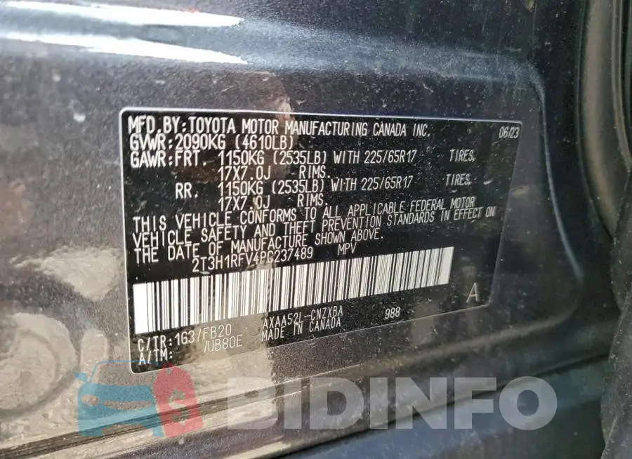 2T3H1RFV4PC237489 Photo# 13