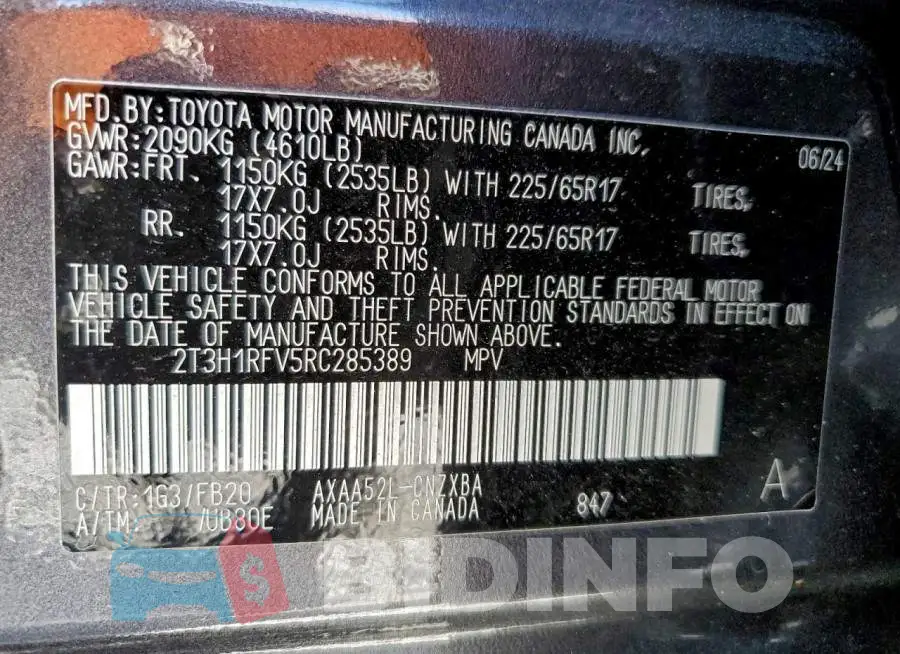 2T3H1RFV5RC285389 Photo# 13