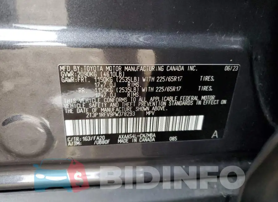 2T3P1RFV9PW378293 Photo# 12