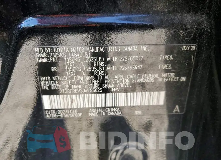 2T3RFREV3JW755025 Photo# 13