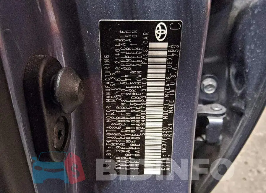 5YFB4MDE7SP313100 Photo# 13
