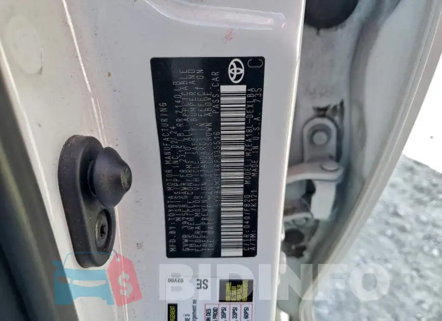 5YFB4MDEXRP135516 Photo# 13