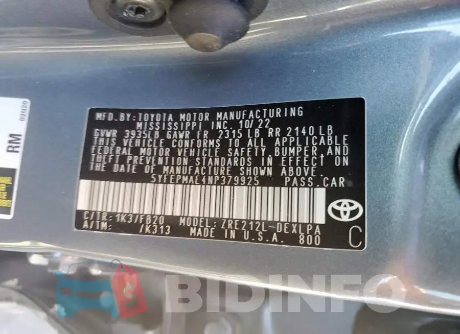 5YFEPMAE4NP379925 Photo# 12