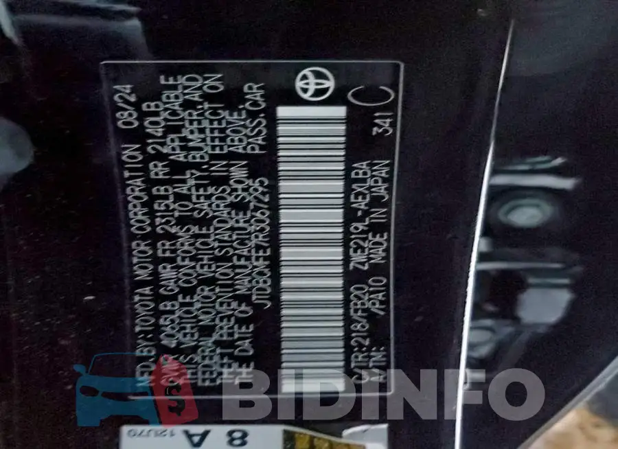 JTDBCMFE7R3067295 Photo# 13