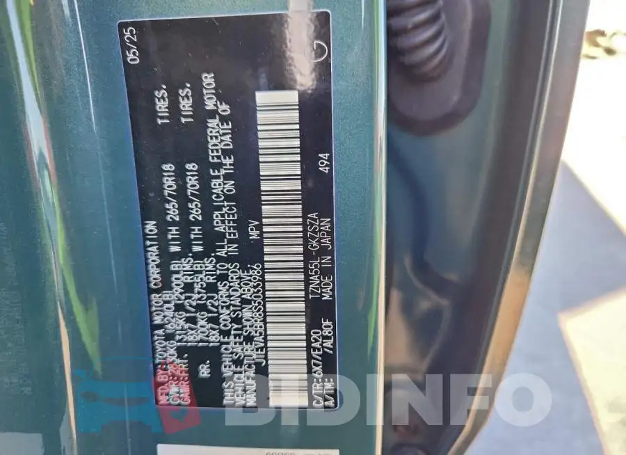 JTEVA5BR8S5033986 Photo# 13
