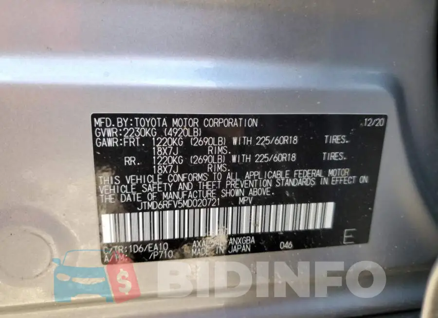JTMD6RFV5MD020721 Photo# 13