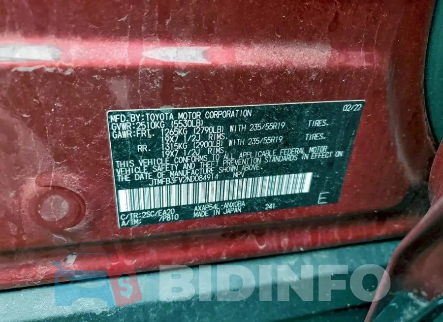 JTMFB3FV2ND084914 Photo# 13