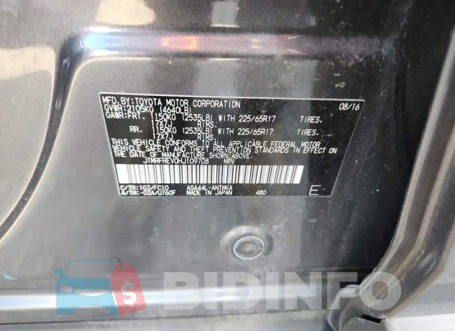 JTMRFREV0HJ109708 Photo# 12