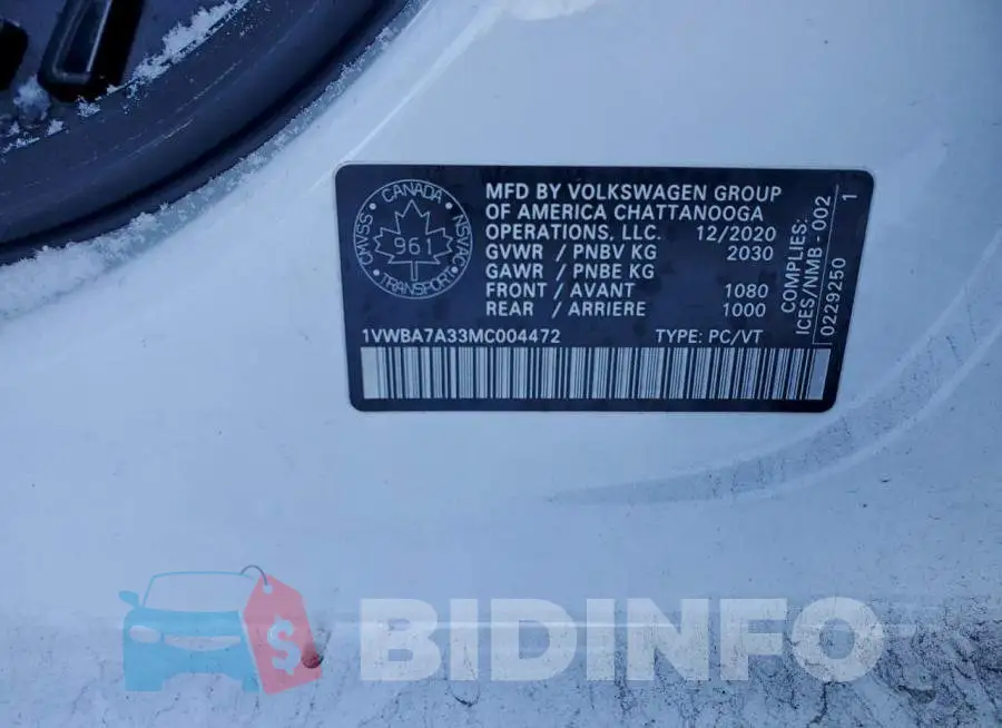 1VWBA7A33MC004472 Photo# 12