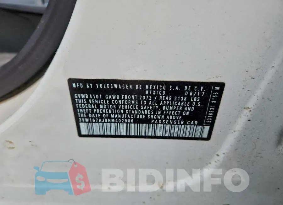 3VW167AJ8HM402986 Photo# 12